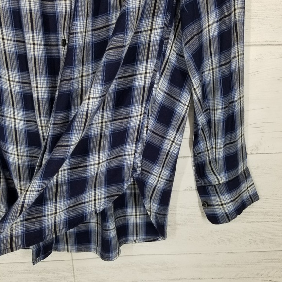 Madewell Central Plaid Top Transatlantic Blue XXS - Picture 5 of 8